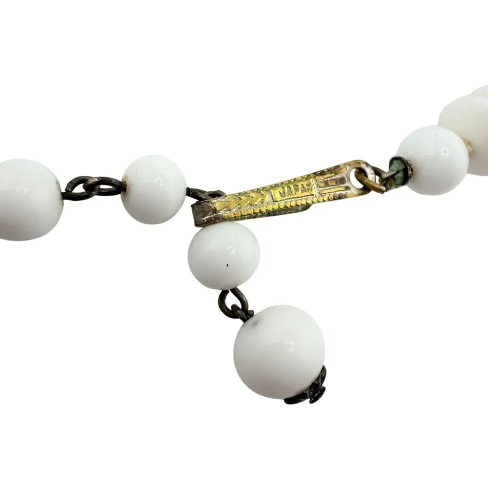 Vintage 1950s 1960s Japan Pastel Milk Glass Multicolor Beads 16